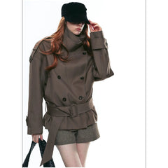 Long Sleeve Retro Trench Jacket