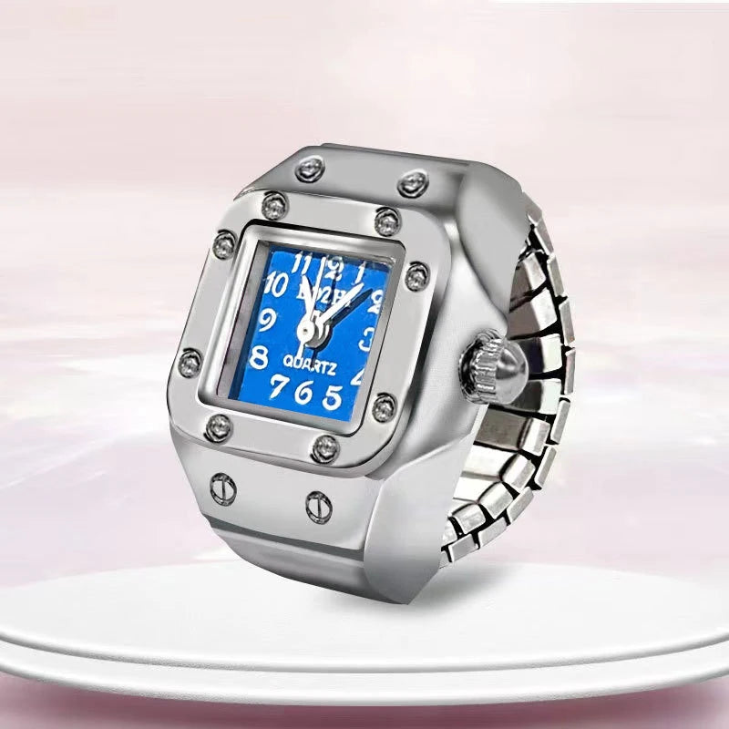 Vintage Punk Quartz Pocket Watch Gothic Ring