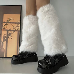 Gothic Faux Fur Rabbit Plush Sock