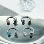 Shiny Planet Opal Chain Lip Stud
