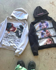 Gothic Casual Print Oversized Hoodie