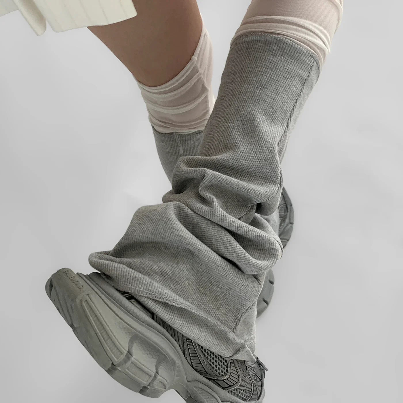 Gothic Mesh Patchwork Cotton Sock