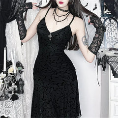 Vintage Bodycon Straps Midi Dress