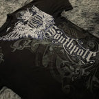 Skulls Letter Graphic Oversized T-shirt