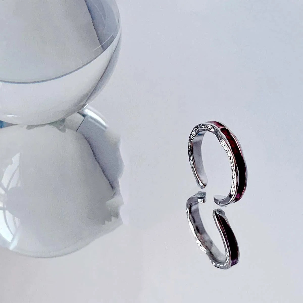 Y2K Red Drip Oil Gothic Ring