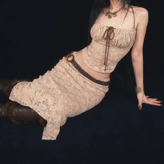 Bohemian Gothic Handmade Beads Braided Belt