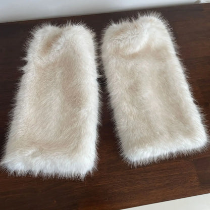 Gothic Faux Fur Rabbit Plush Sock