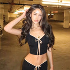 Punk Goth Bow Vintage Grunge Crop Top