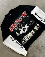 Gothic Cyberpunk Fake 2-Piece Hoodie