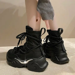 Chunky Platform Lace Up Punk Gothic Boot