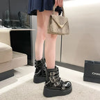 Fashion Big Size Gothic Motorcycle Platform Boot