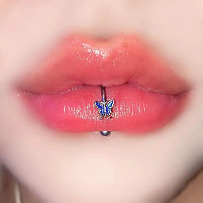 Butterfly Horseshoe BCR Lip Stud