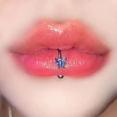 Butterfly Horseshoe BCR Lip Stud