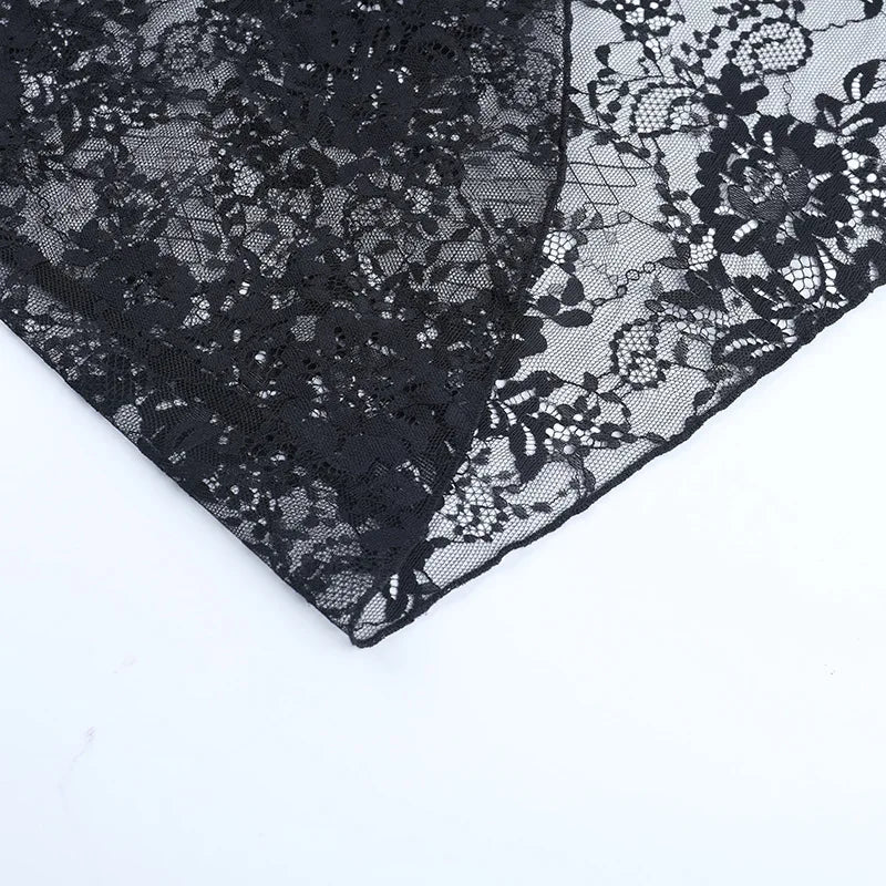 Lace Patchwork Slip Midi Dress