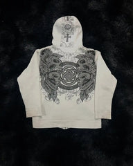 Y2K Gothic Skull Pattern Hoodie