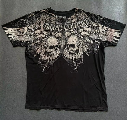 Pure Cotton Gothic Oversized T-shirt