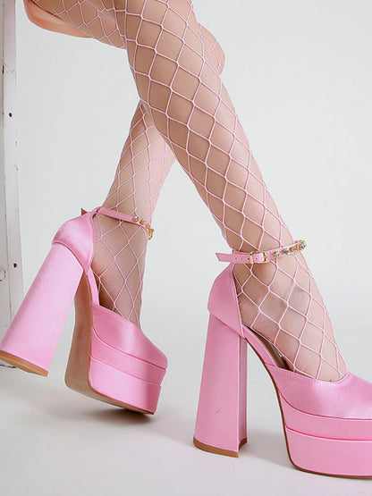 Retro Mary Jane Chunky Gothic High Heel
