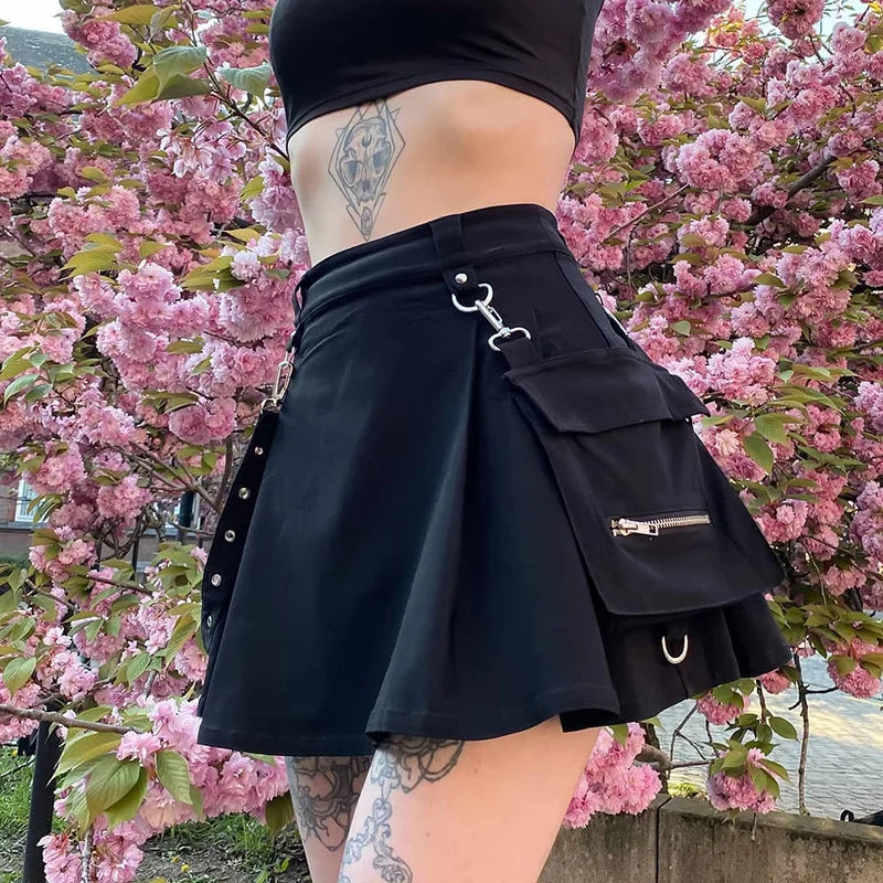 Pocket A-line Preppy Street Skirt Main image