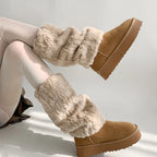 Gothic Fur Plush Mid-calf Sock