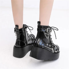 Gothic Vampire Cosplay Platform Mid-calf Boot