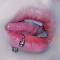 Skull Punk Titanium Lip Stud