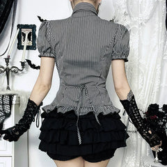 Vintage Gothic Patchwork Blouse