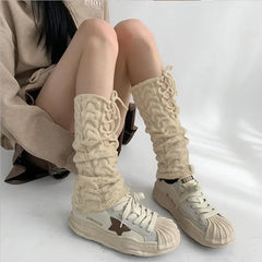 Gothic Knitted Strappy Warm Sock