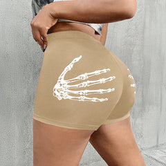 Skeleton Hands Print Short