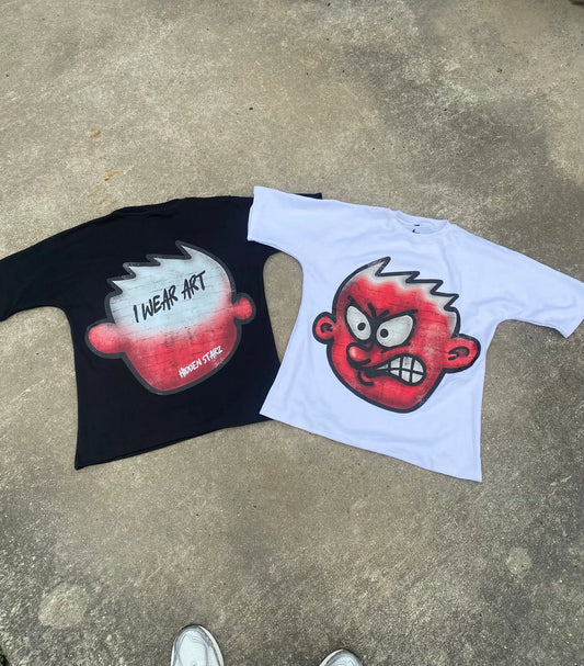 Gothic Cartoon Graphic Cotton Oversized T-shirt