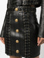 Lion Buttons Rope Lace-Up Skirt