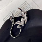 Punk Darts Chain Tassel Clip Stud Earring