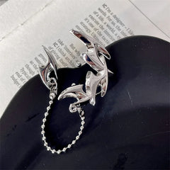 Punk Darts Chain Tassel Clip Stud Earring