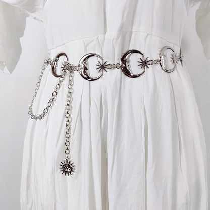 Punk Gothic Hip Hop Layered Waist Chain Belt
