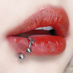 Pentagram Star C-Ring Lip Stud