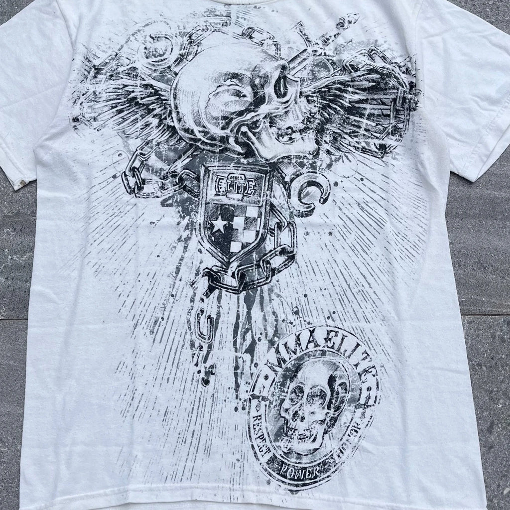 Retro Skull Graphic Cotton Oversized T-shirt