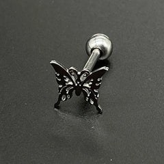 Titanium Steel Butterfly Rose Bee Tongue Ring