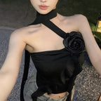 Solid Color Slim Camisole Crop Top