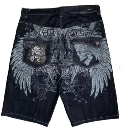 Wing Pattern Loose Short