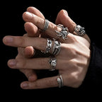 Punk Poker Skeleton Gothic Billiards Ring