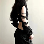 Cyberpunk Hollow Out Mesh Top