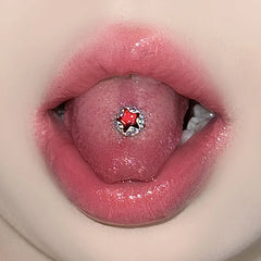 Glitter Sequin Star Mixed Color Tongue Ring