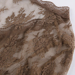 Tie Up Cropped Mesh Top