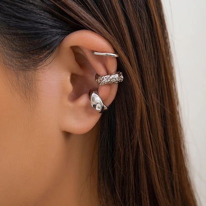 Chunky Metal No Piercing Clip Ear Cuff Earring