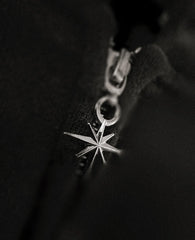 Gothic Vintage Print Zip Hoodie