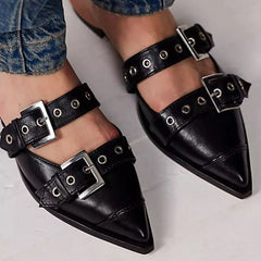 Trendy Designer Platform Pumps Leather Flat