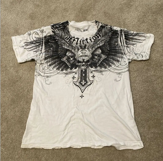 Retro Graphic Print Oversized T-shirt