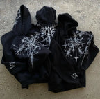 Gothic Pattern Print Casual Hoodie