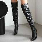 Over-Knee Stiletto Zipper Gothic High Heel Boot
