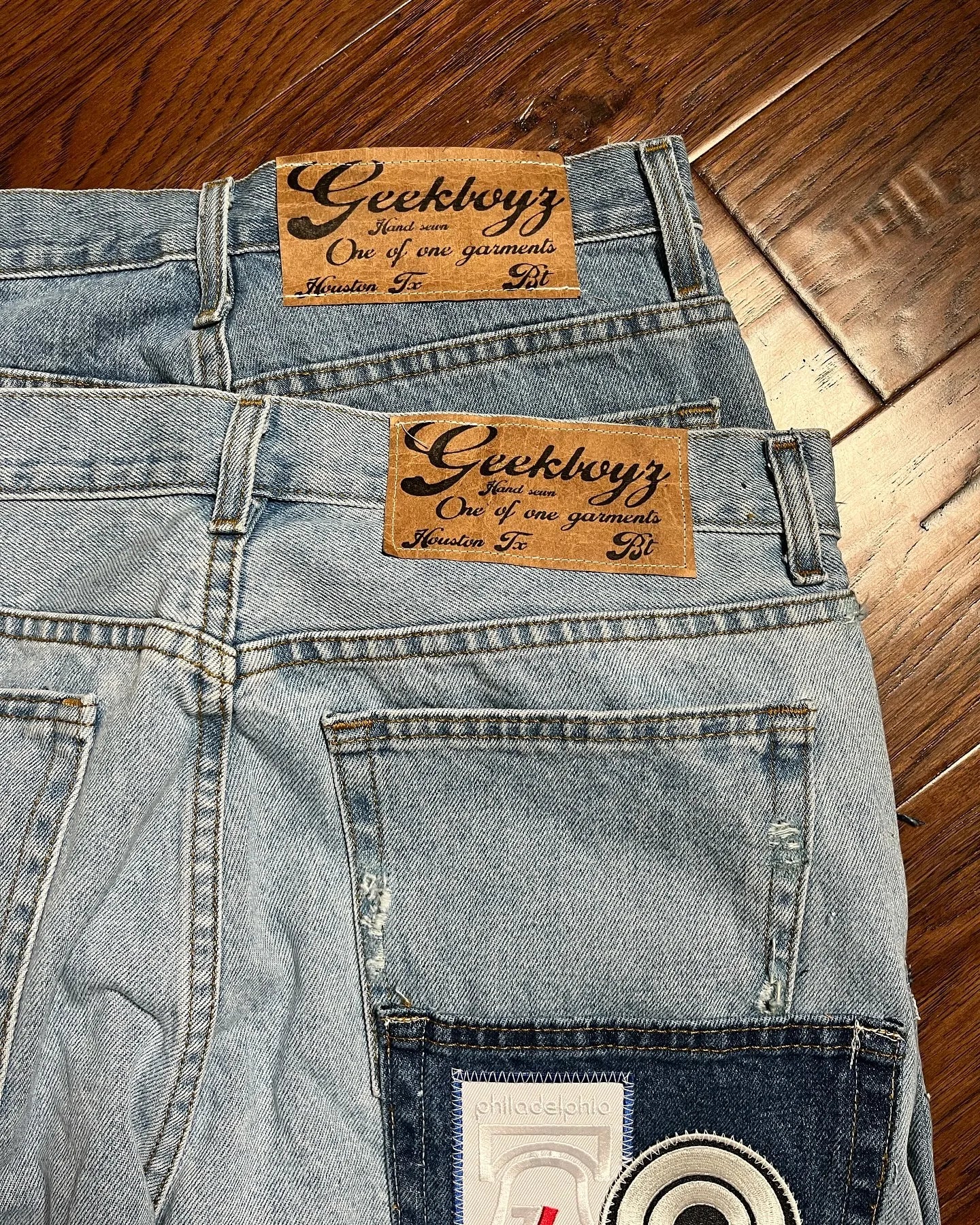 Cartoon Patchwork Denim Short