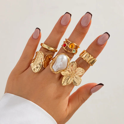 Baroque Pearl Gothic Zircon Ring